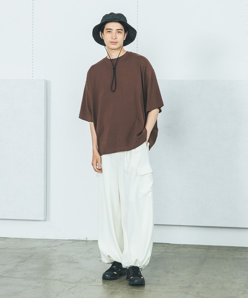 LAKOLE（ラコレ）の「BIGシルエットT / 499543（Tシャツ/カットソー・メンズ・ブラック/グレー/パープル/ブラウン/ホワイト・FREE）」の4枚目の写真