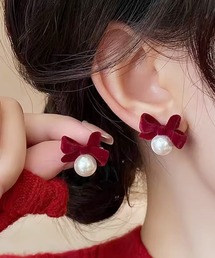 【 Port / ポート 】 トゥインクル リボン ピアス (両耳用)