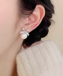 【 Port / ポート 】 トゥインクル リボン ピアス (両耳用)