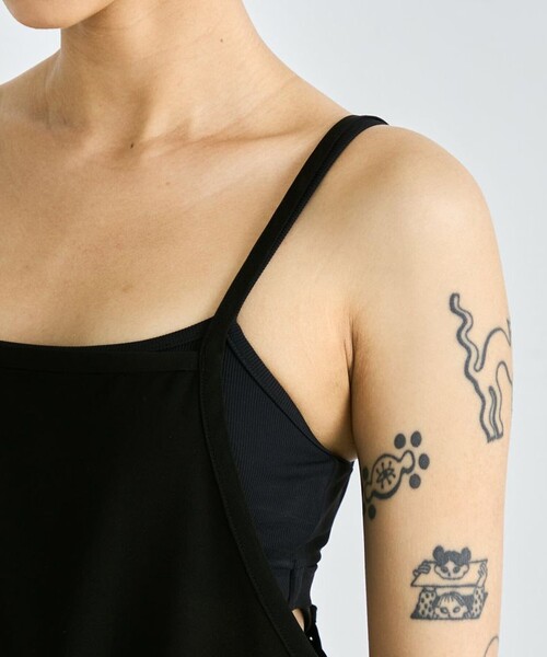 EDITION(エディション)の「スパンギャバ オールインワン(つなぎ/オールインワン・レディース・ブラック・34/36)」の7枚目の写真