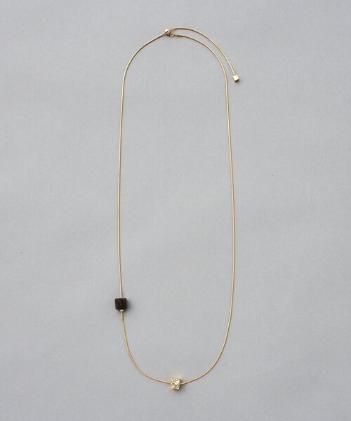 BEARDSLEY(ビアズリー)の「スクエアストーンラリエット(ネックレス・レディース・ゴールド・FREE)」の9枚目の写真