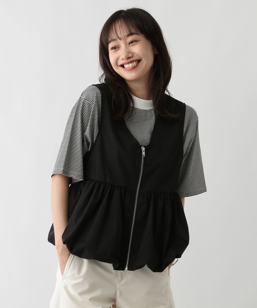 FOUND GOOD(ファウンドグッド)の「スソバルーンベスト(ベスト・レディース・グレー系8/ブラック・L/M)」の5枚目の写真