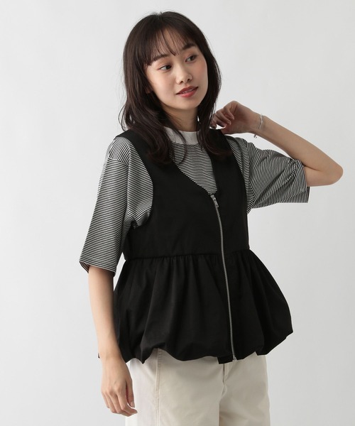 FOUND GOOD(ファウンドグッド)の「スソバルーンベスト(ベスト・レディース・グレー系8/ブラック・L/M)」の6枚目の写真