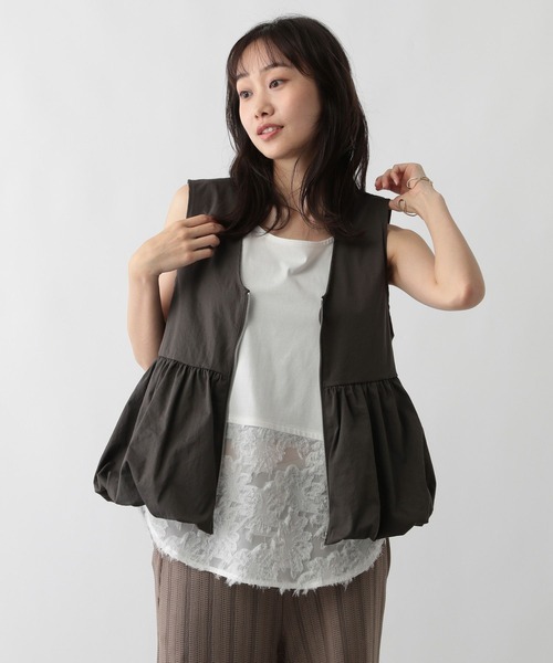 FOUND GOOD(ファウンドグッド)の「スソバルーンベスト(ベスト・レディース・グレー系8/ブラック・L/M)」の9枚目の写真