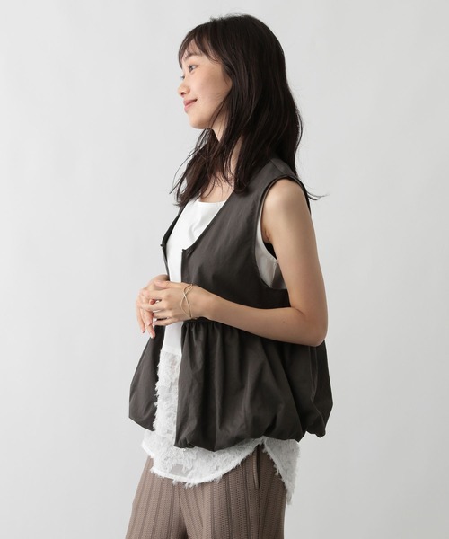 FOUND GOOD(ファウンドグッド)の「スソバルーンベスト(ベスト・レディース・グレー系8/ブラック・L/M)」の10枚目の写真