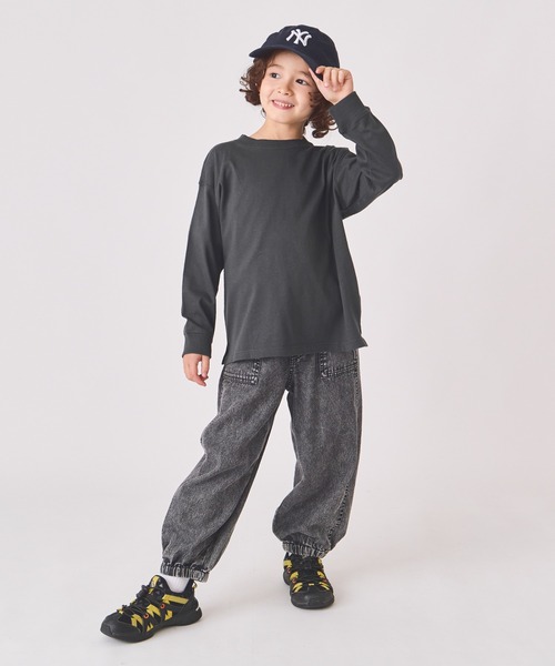 ever closet（エバークローゼット）の「ビッグシルエットTシャツ（Tシャツ/カットソー・キッズ・チャコール/オレンジ/ラベンダー/グリーン/ベージュ系その他/ホワイト/ピンク/ブルー系その他4/ダークパープル/杢グレー・80ｃｍ/90cm/100cm/110cm/120cm/130cm/140cm/150cm）」の13枚目の写真