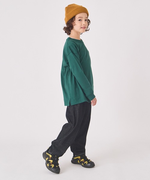 ever closet（エバークローゼット）の「ビッグシルエットTシャツ（Tシャツ/カットソー・キッズ・チャコール/オレンジ/ラベンダー/グリーン/ベージュ系その他/ホワイト/ピンク/ブルー系その他4/ダークパープル/杢グレー・80ｃｍ/90cm/100cm/110cm/120cm/130cm/140cm/150cm）」の15枚目の写真