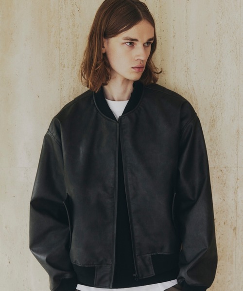 tk.TAKEO KIKUCHI（ティーケータケオキクチ）の「シンセティックレザー MA－1（ブルゾン・レディース・ブラック系/ダークブラウン系/ブラック・01/03/02）」の14枚目の写真