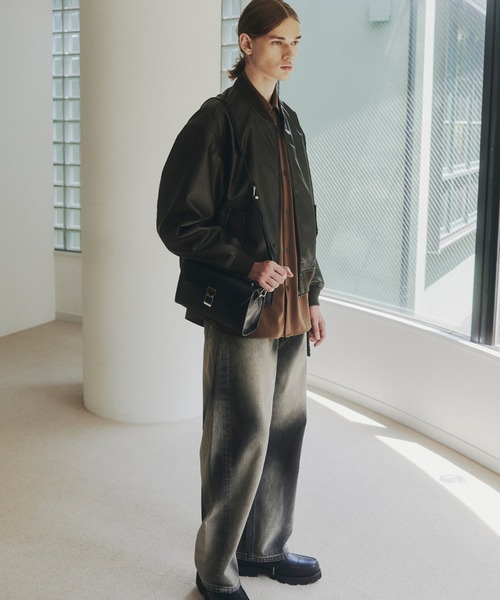 tk.TAKEO KIKUCHI（ティーケータケオキクチ）の「シンセティックレザー MA－1（ブルゾン・レディース・ブラック系/ダークブラウン系/ブラック・01/03/02）」の9枚目の写真