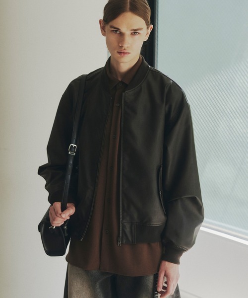 tk.TAKEO KIKUCHI（ティーケータケオキクチ）の「シンセティックレザー MA－1（ブルゾン・レディース・ブラック系/ダークブラウン系/ブラック・01/03/02）」の10枚目の写真