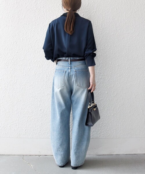 SHIPS any（シップス エニィ）の「SHIPS any:〈洗濯機可能〉サテン レースカラー ブラウス（シャツ/ブラウス・レディース・ライトグレー/クリーム/ネイビー・ONE SIZE）」の19枚目の写真