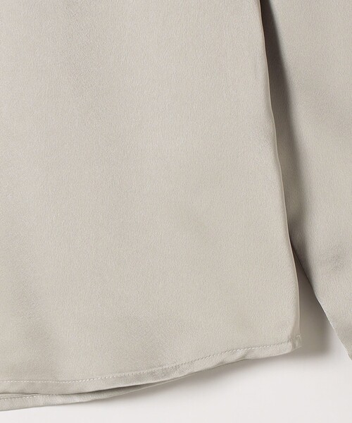 SHIPS any:〈洗濯機可能〉サテン レースカラー ブラウス（シャツ