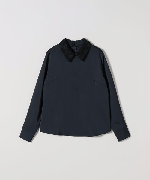 SHIPS any（シップス エニィ）の「SHIPS any:〈洗濯機可能〉サテン レースカラー ブラウス（シャツ/ブラウス・レディース・ライトグレー/クリーム/ネイビー・ONE SIZE）」の17枚目の写真