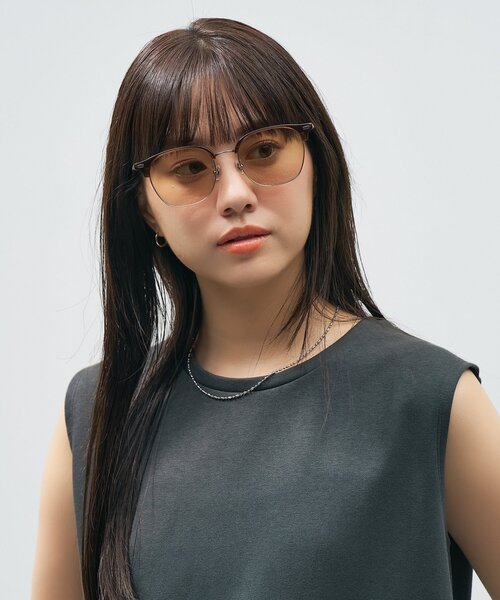Zoff(ゾフ)の「【WEB 限定】Zoff|takashi kumagai ウェリントン型 サングラス|サーモント|カラーレンズ |紫外線対策 UVカット| レディース ユニセックス(サングラス・レディース・グリーン/ブラック/ブラウン系その他5・FREE)」の18枚目の写真