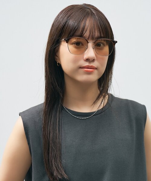 Zoff(ゾフ)の「【WEB 限定】Zoff|takashi kumagai ウェリントン型 サングラス|サーモント|カラーレンズ |紫外線対策 UVカット| レディース ユニセックス(サングラス・レディース・グリーン/ブラック/ブラウン系その他5・FREE)」の19枚目の写真