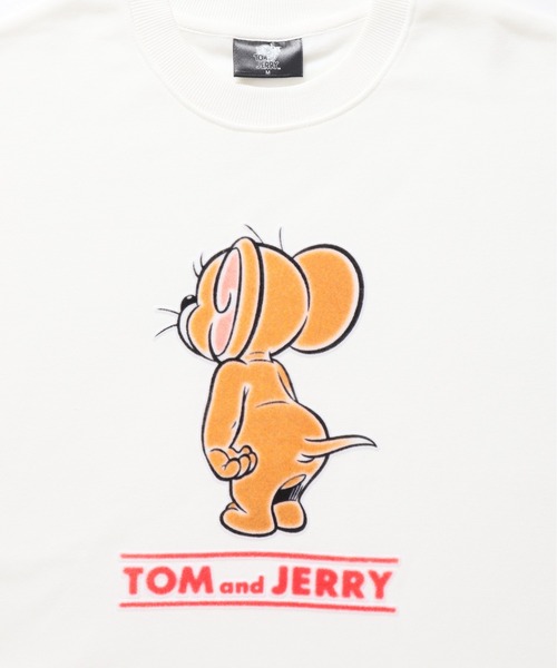 Tom&Jerry(トムアンドジェリー)の「【TOM & JERRY/トムとジェリー】裏起毛アップリケ刺繍スウェット(スウェット・メンズ・オフホワイト/ネイビー/スミクロ/サックスブルー/グレイッシュベージュ/ブラック・LARGE/MEDIUM)」の20枚目の写真