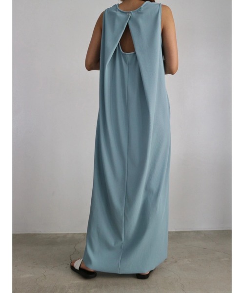 TRUNC(トランクエイティーエイト)の「Smooth Rib Long Dress(ワンピース・レディース・アイボリー/ブラック/ブルー・FREE)」の3枚目の写真