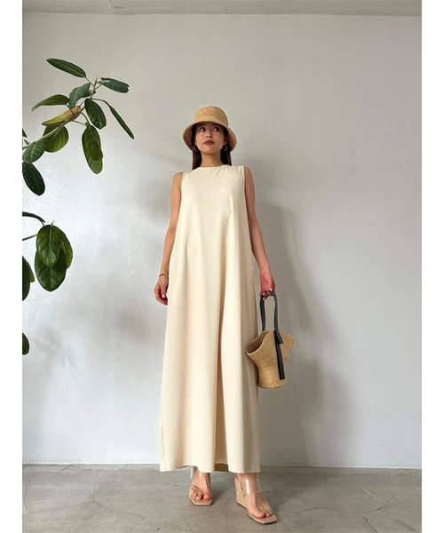 TRUNC(トランクエイティーエイト)の「Smooth Rib Long Dress(ワンピース・レディース・アイボリー/ブラック/ブルー・FREE)」の18枚目の写真