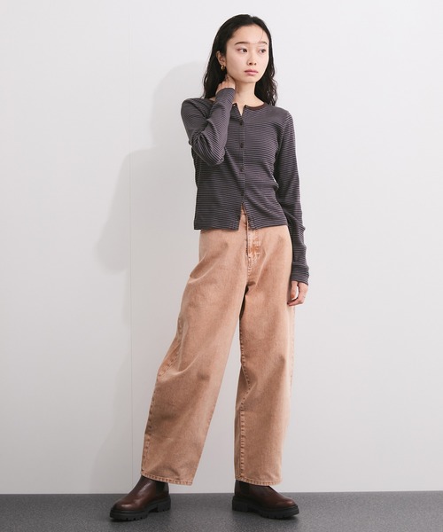 Healthknit(ヘルスニット)の「【Healthknit/ヘルスニット】2WAY / Rib Cardigan(カーディガン/ボレロ・レディース・ブルー系その他6/ホワイト系その他6/カーキ/ライトグレー・FREE)」の21枚目の写真