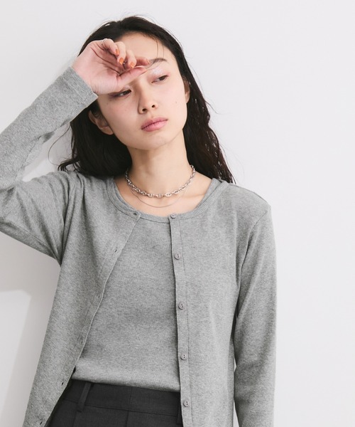 Healthknit/ヘルスニット】2WAY / Rib Cardigan（カーディガン/ボレロ
