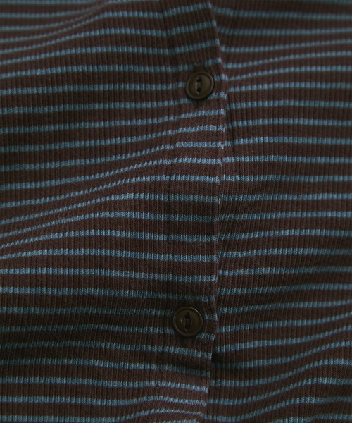 Healthknit(ヘルスニット)の「【Healthknit/ヘルスニット】2WAY / Rib Cardigan(カーディガン/ボレロ・レディース・ブルー系その他6/ホワイト系その他6/カーキ/ライトグレー・FREE)」の7枚目の写真