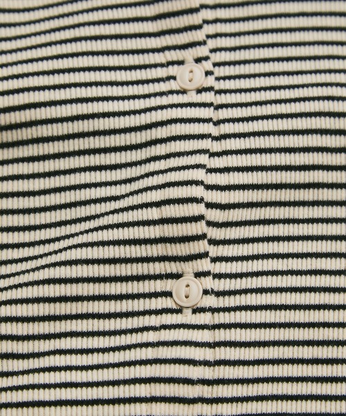 Healthknit(ヘルスニット)の「【Healthknit/ヘルスニット】2WAY / Rib Cardigan(カーディガン/ボレロ・レディース・ブルー系その他6/ホワイト系その他6/カーキ/ライトグレー・FREE)」の8枚目の写真