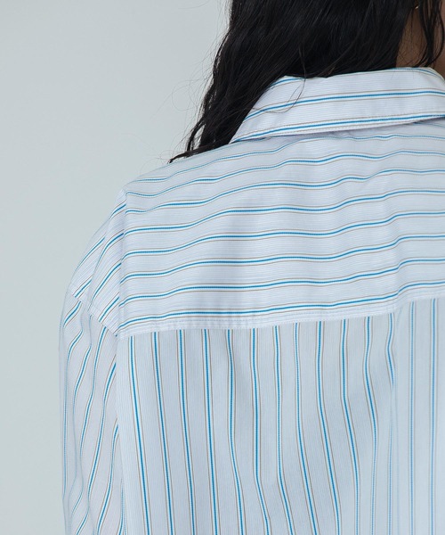 ROSE BUD(ローズバッド)の「(CREOLME)STRIPE L/S SHIRT(シャツ/ブラウス・レディース・ホワイト/イエロー・ONE SIZE)」の4枚目の写真