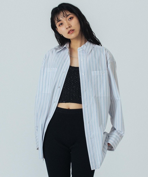 ROSE BUD(ローズバッド)の「(CREOLME)STRIPE L/S SHIRT(シャツ/ブラウス・レディース・ホワイト/イエロー・ONE SIZE)」の10枚目の写真