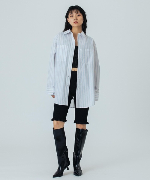 ROSE BUD(ローズバッド)の「(CREOLME)STRIPE L/S SHIRT(シャツ/ブラウス・レディース・ホワイト/イエロー・ONE SIZE)」の13枚目の写真