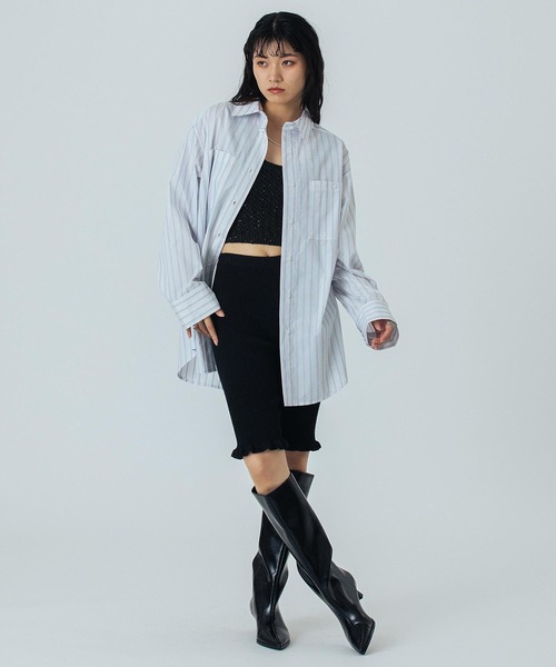 セール】(CREOLME)STRIPE L/S SHIRT（シャツ/ブラウス）｜ROSE BUD