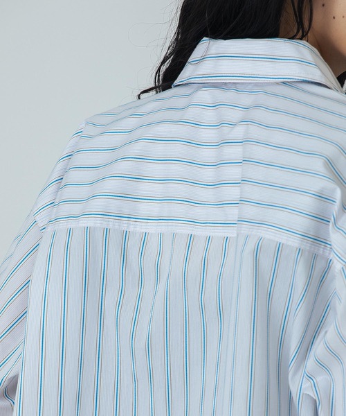 ROSE BUD(ローズバッド)の「(CREOLME)STRIPE L/S SHIRT(シャツ/ブラウス・レディース・ホワイト/イエロー・ONE SIZE)」の3枚目の写真