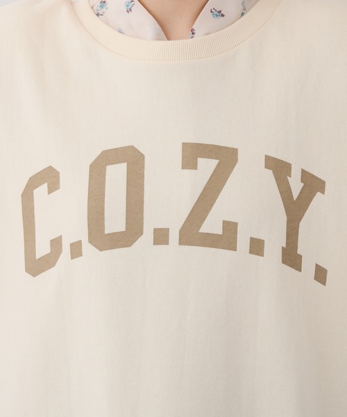 COLLAGE GALLARDAGALANTE(コラージュガリャルダガランテ)の「COZYロゴスウェット(スウェット・レディース・オフホワイト/ボルドー・FREE)」の21枚目の写真