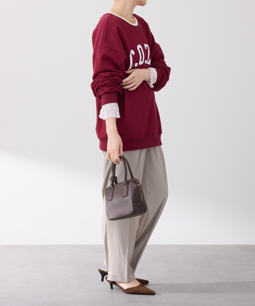 COLLAGE GALLARDAGALANTE(コラージュガリャルダガランテ)の「COZYロゴスウェット(スウェット・レディース・オフホワイト/ボルドー・FREE)」の19枚目の写真