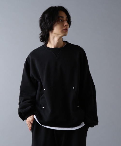 DANKE SCHON(ダンケシェーン)の「DankeSchon/ダンケシェーン/480HW SWEAT CREWNECK(スウェット・メンズ・ブラウン/ブラック/グレー・S/M/L)」の4枚目の写真