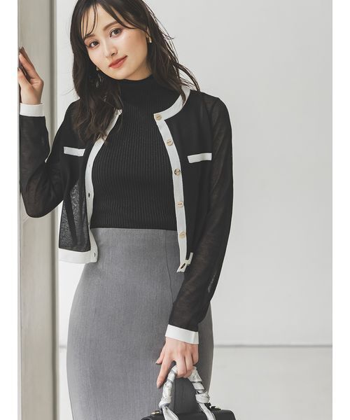 SNIDEL（スナイデル）の「Sustainableノースリラメニットプルオーバー（ニット/セーター・レディース・アイボリー/ブラック/カーキ/ピンク・F）」の14枚目の写真