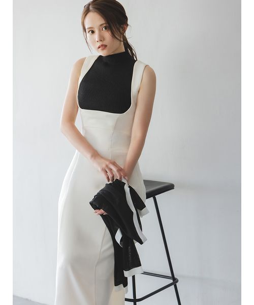 SNIDEL（スナイデル）の「Sustainableノースリラメニットプルオーバー（ニット/セーター・レディース・アイボリー/ブラック/カーキ/ピンク・F）」の17枚目の写真