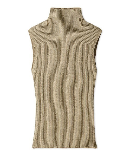 SNIDEL（スナイデル）の「Sustainableノースリラメニットプルオーバー（ニット/セーター・レディース・アイボリー/ブラック/カーキ/ピンク・F）」の4枚目の写真