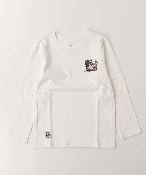CHUMS（チャムス）の「【CHUMS】かせきさいだぁ KD アラカルト2 L/S T（Tシャツ/カットソー・キッズ・その他/ミント/ホワイト・LARGE/MEDIUM/X-LARGE）」の4枚目の写真