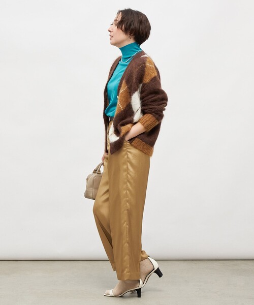 Laraaji(ララージ)の「モヘアインターシャアーガイルVネックカーディガン(カーディガン/ボレロ・レディース・ブラウン系その他/ピンク系その他・38)」の7枚目の写真