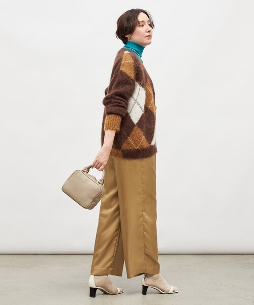 Laraaji(ララージ)の「モヘアインターシャアーガイルVネックカーディガン(カーディガン/ボレロ・レディース・ブラウン系その他/ピンク系その他・38)」の8枚目の写真