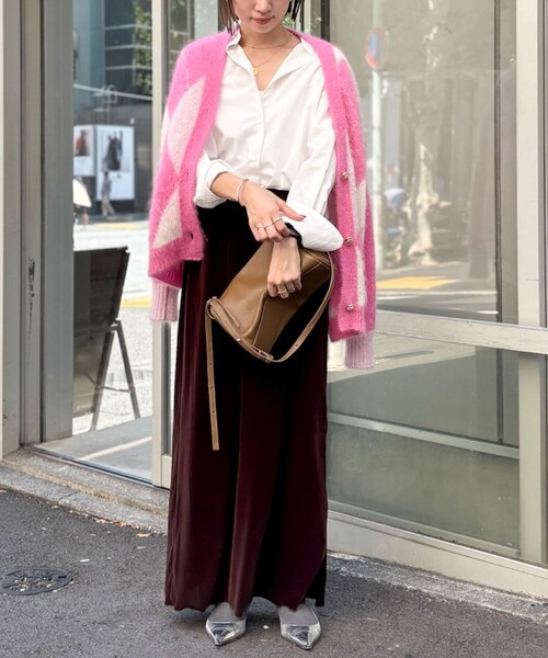Laraaji(ララージ)の「モヘアインターシャアーガイルVネックカーディガン(カーディガン/ボレロ・レディース・ブラウン系その他/ピンク系その他・38)」の18枚目の写真