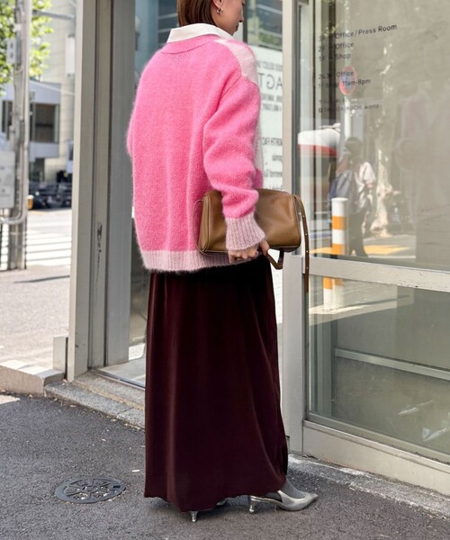 Laraaji(ララージ)の「モヘアインターシャアーガイルVネックカーディガン(カーディガン/ボレロ・レディース・ブラウン系その他/ピンク系その他・38)」の22枚目の写真