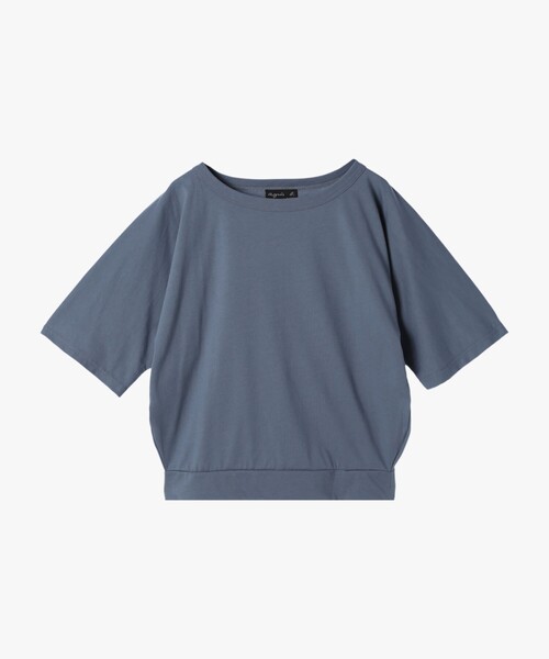 agnes b.(アニエスベー)の「コットン 五分袖 Tシャツ "Davida"(Tシャツ/カットソー・レディース・グレー系その他・3/2/1)」の1枚目の写真