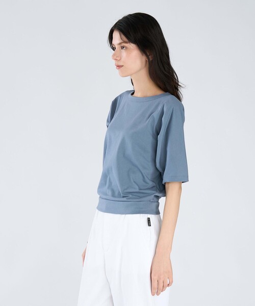 agnes b.(アニエスベー)の「コットン 五分袖 Tシャツ "Davida"(Tシャツ/カットソー・レディース・グレー系その他・3/2/1)」の3枚目の写真