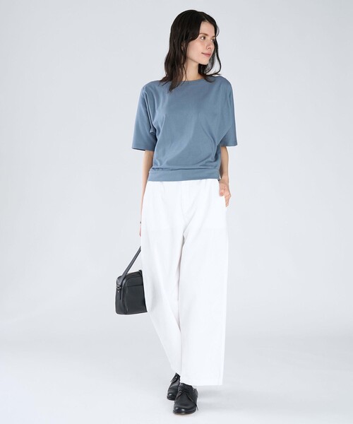 agnes b.(アニエスベー)の「コットン 五分袖 Tシャツ "Davida"(Tシャツ/カットソー・レディース・グレー系その他・3/2/1)」の5枚目の写真