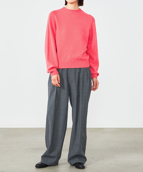 MORRIS & SONS カシミヤ ニットプルオーバー セーター グレー 美品 MORRIS & SONS | ジーロンラム クルーネックニット WOMEN