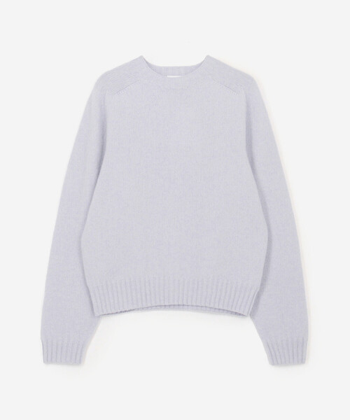 Morris & Sons（モリスアンドサンズ）の「MORRIS & SONS | ジーロンラム クルーネックニット WOMEN（ニット/セーター・レディース・ライトブルー/ブラウン系その他/ブラック/イエロー/パープル/オートミール/ベージュ/レッド/ピンク/グリーン・0/00）」の11枚目の写真