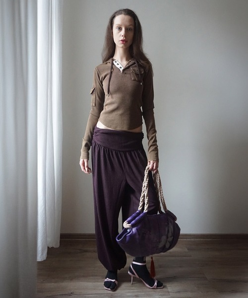 SCULPTOR（スカルプター）の「Washed Pocket Hoodie（Tシャツ/カットソー・レディース・ピンク/ブラウン・LARGE/MEDIUM/SMALL/X-SMALL）」の4枚目の写真