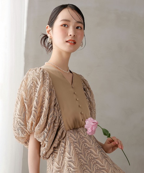 Kana（カナ）の「レース ドルマンスリーブ ワンピースドレス