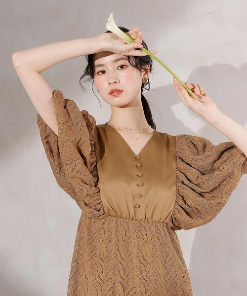 Kana（カナ）の「レース ドルマンスリーブ ワンピースドレス